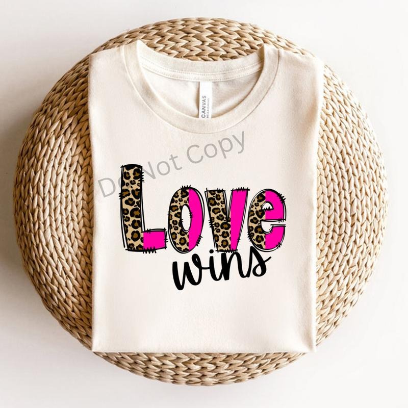 Love Wins Leopard DTF Transfer