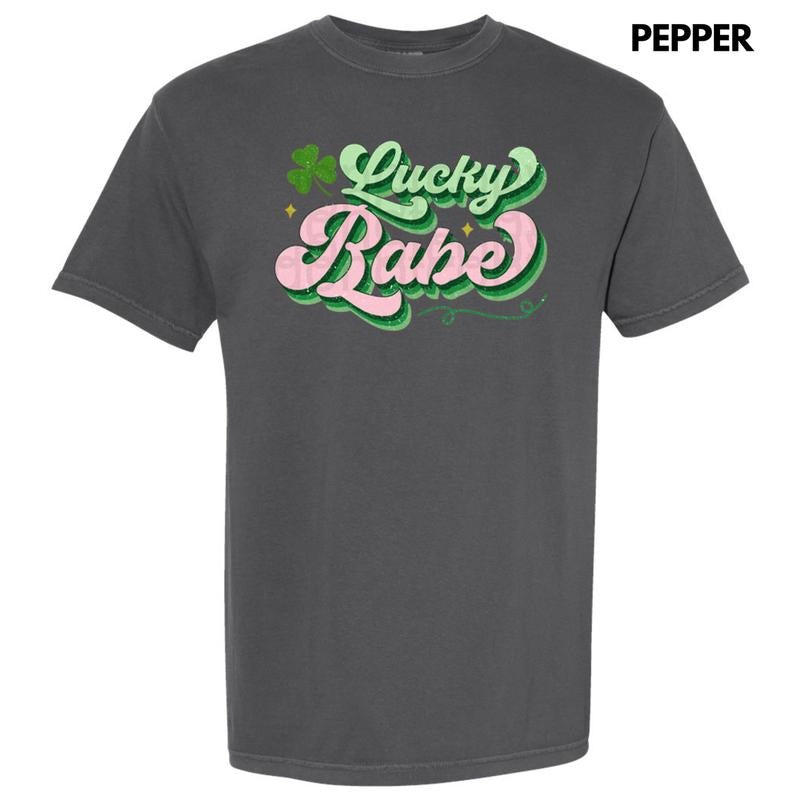 Lucky Babe Shamrock Comfort Colors T-Shirt