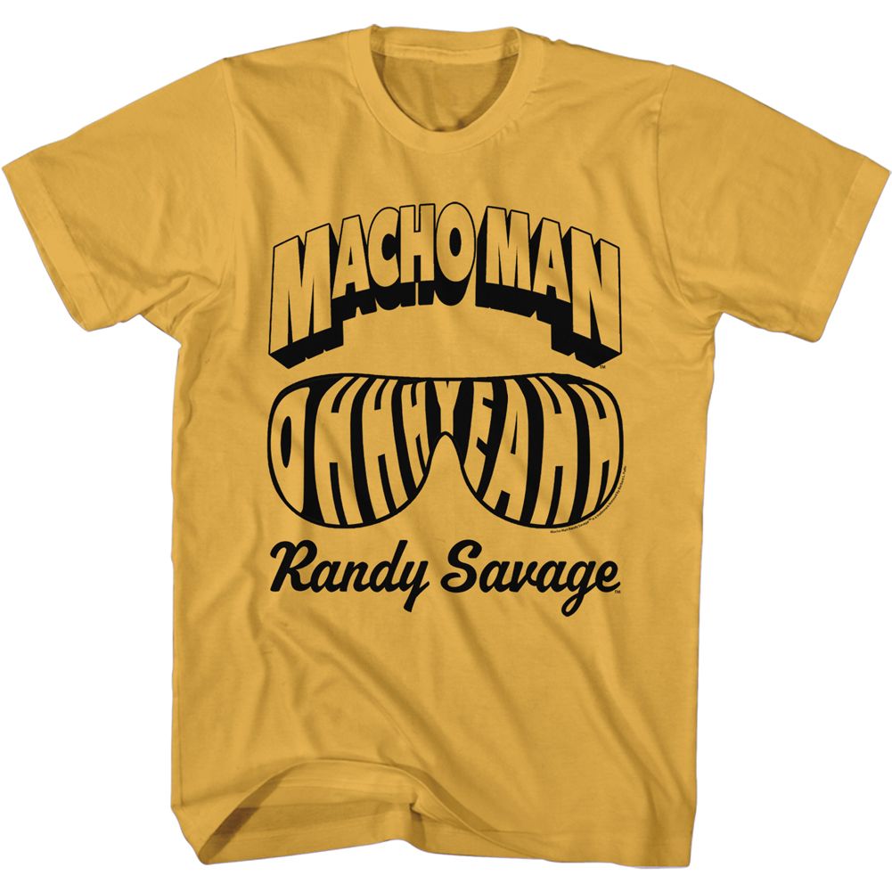 Macho Man - Name & Glasses - Short Sleeve - Adult - T-Shirt - clothing by TeeHivey.com