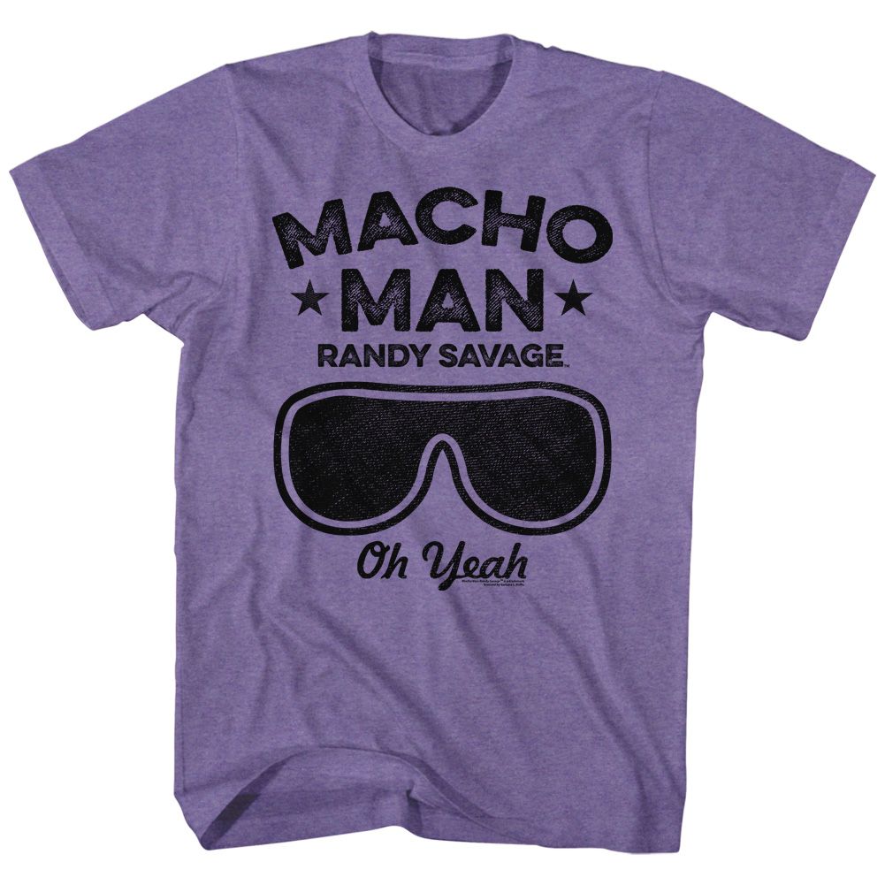 Macho Man - Oh Yeah 3 - Short Sleeve - Heather - Adult - T-Shirt - clothing by TeeHivey.com