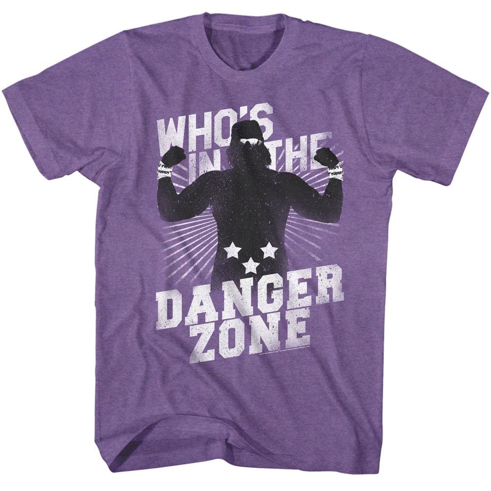 Macho Man - Danger Zone - Short Sleeve - Heather - Adult - T-Shirt - clothing by TeeHivey.com