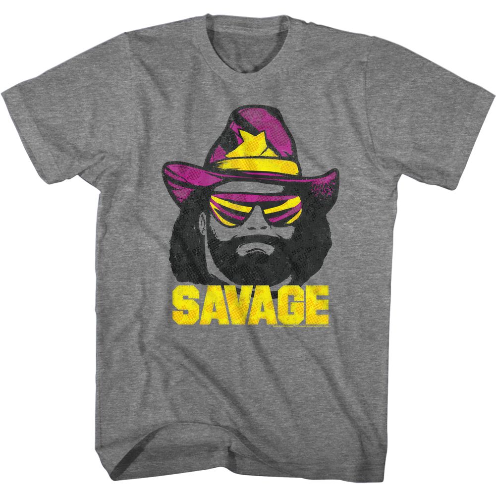 Macho Man - Just Savage - Short Sleeve - Heather - Adult - T-Shirt - clothing by TeeHivey.com