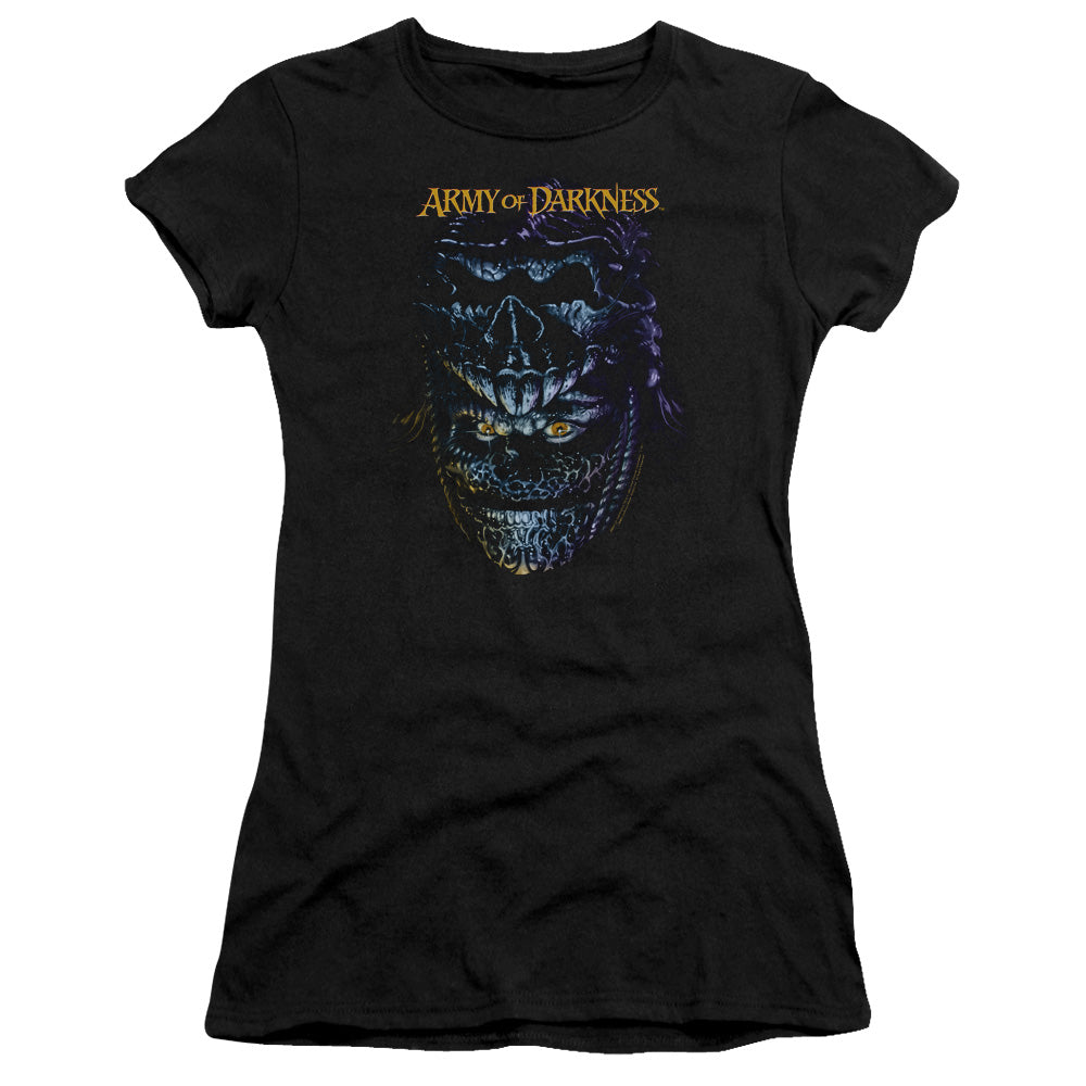 Army Of Darkness Evil Ash Junior Sheer Cap Sleeve Womens T Shirt Black - clothing by TeeHivey.com