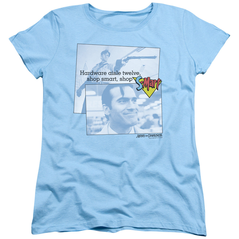 Army Of Darkness Shop S Mart Womens T Shirt Light Blue - clothing by TeeHivey.com