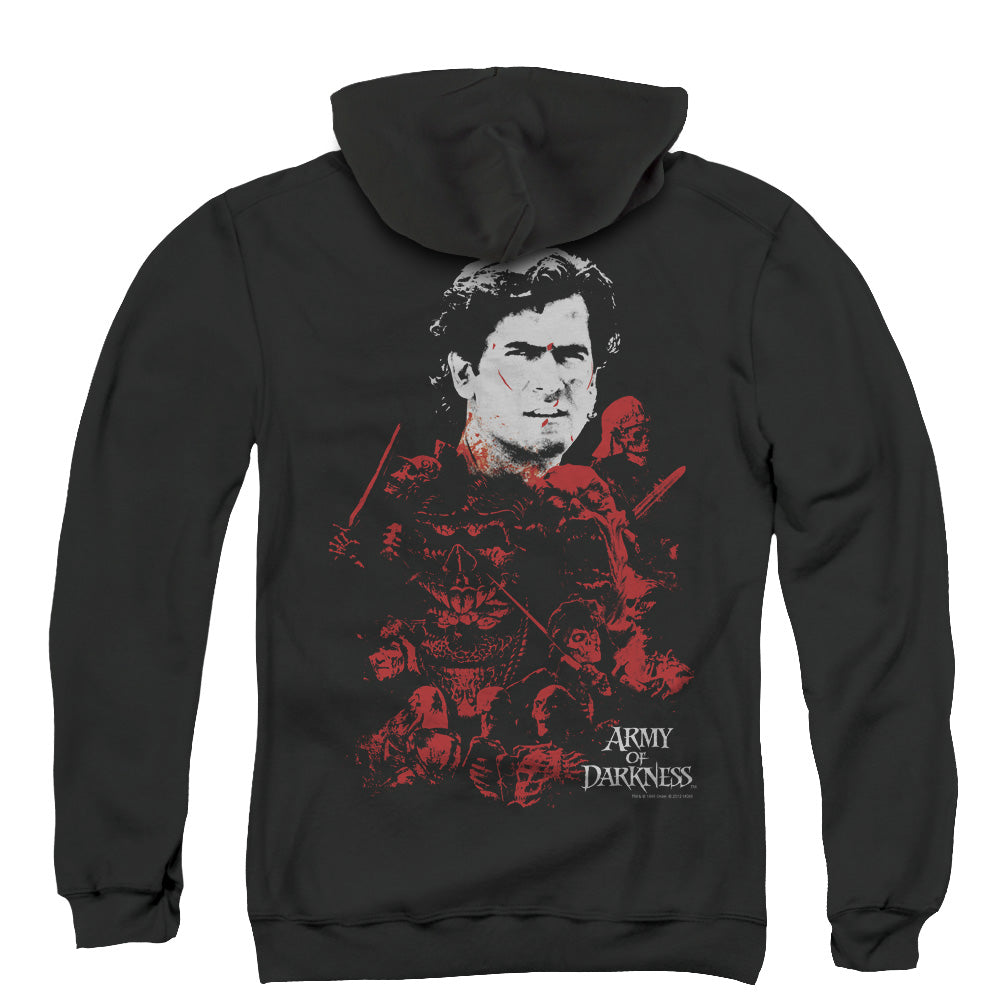 Army Of Darkness Pile Of Baddies Back Print Zipper Mens Hoodie Black - clothing by TeeHivey.com (Image 3)