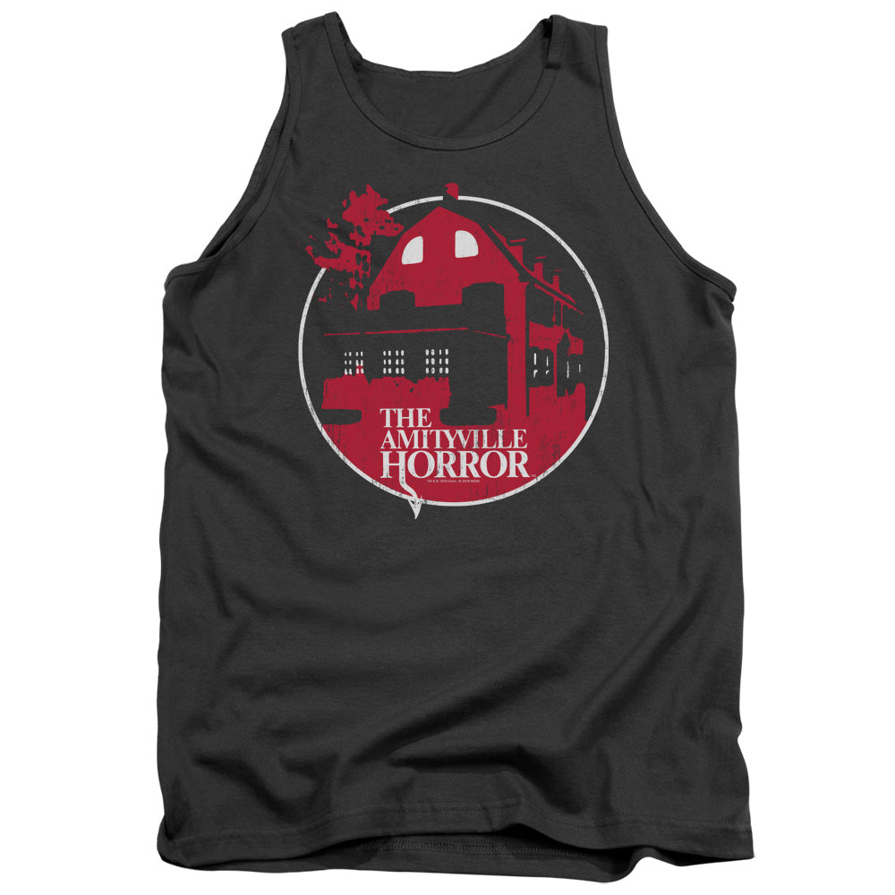 Amityville Horror Red House Mens Tank Top Shirt Charcoal Style001