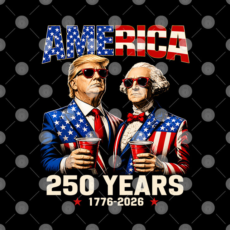 250 Years America Anniversary Trump Washington T Shirt