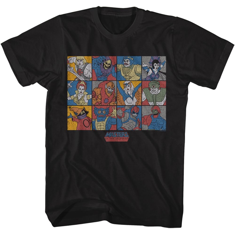 Masters Of The Universe - Character Blocks - Short Sleeve - Adult - T-Shirt - clothing by TeeHivey.com