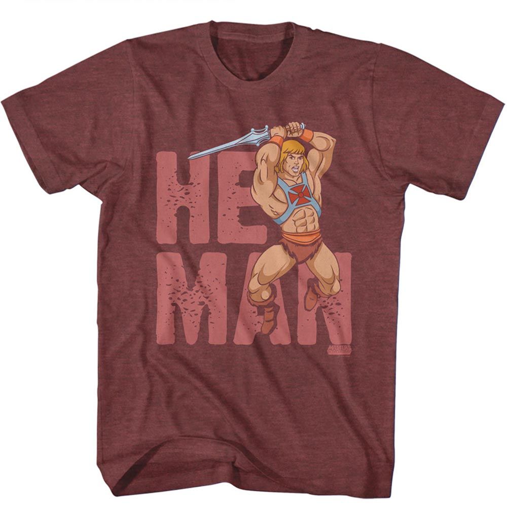 Masters Of The Universe - MOTU He-Man Text - Short Sleeve - Heather - Adult - T-Shirt - clothing by TeeHivey.com