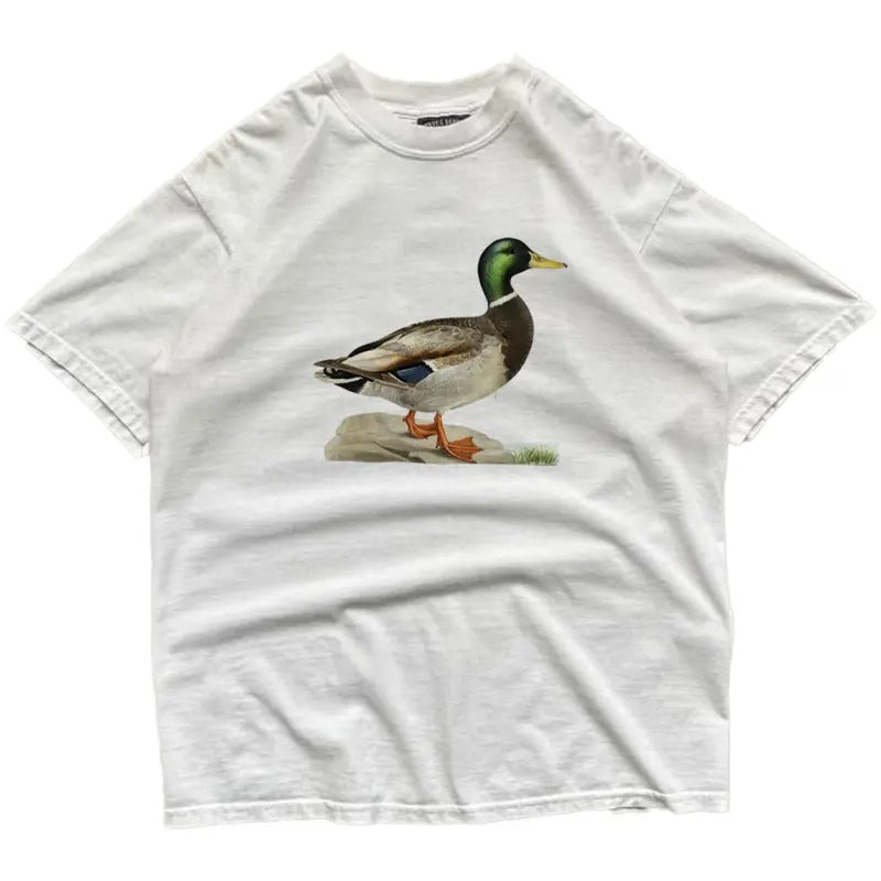 Mallard Duck Vintage Minimalist Duck wife T-Shirts Graphic Tee Retro Unisex Sweatshirt, Hunting Season, Cotton