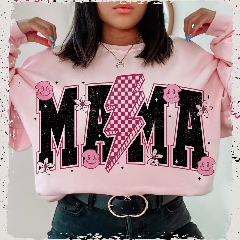 Mama Lightning Bolt Shirt, Funny Mama Shirt, Mama Shirt, Mama Shirt Shirt, Mom Life Shirt, Mama Sublimation, Retro Mama Shirt, Shirts