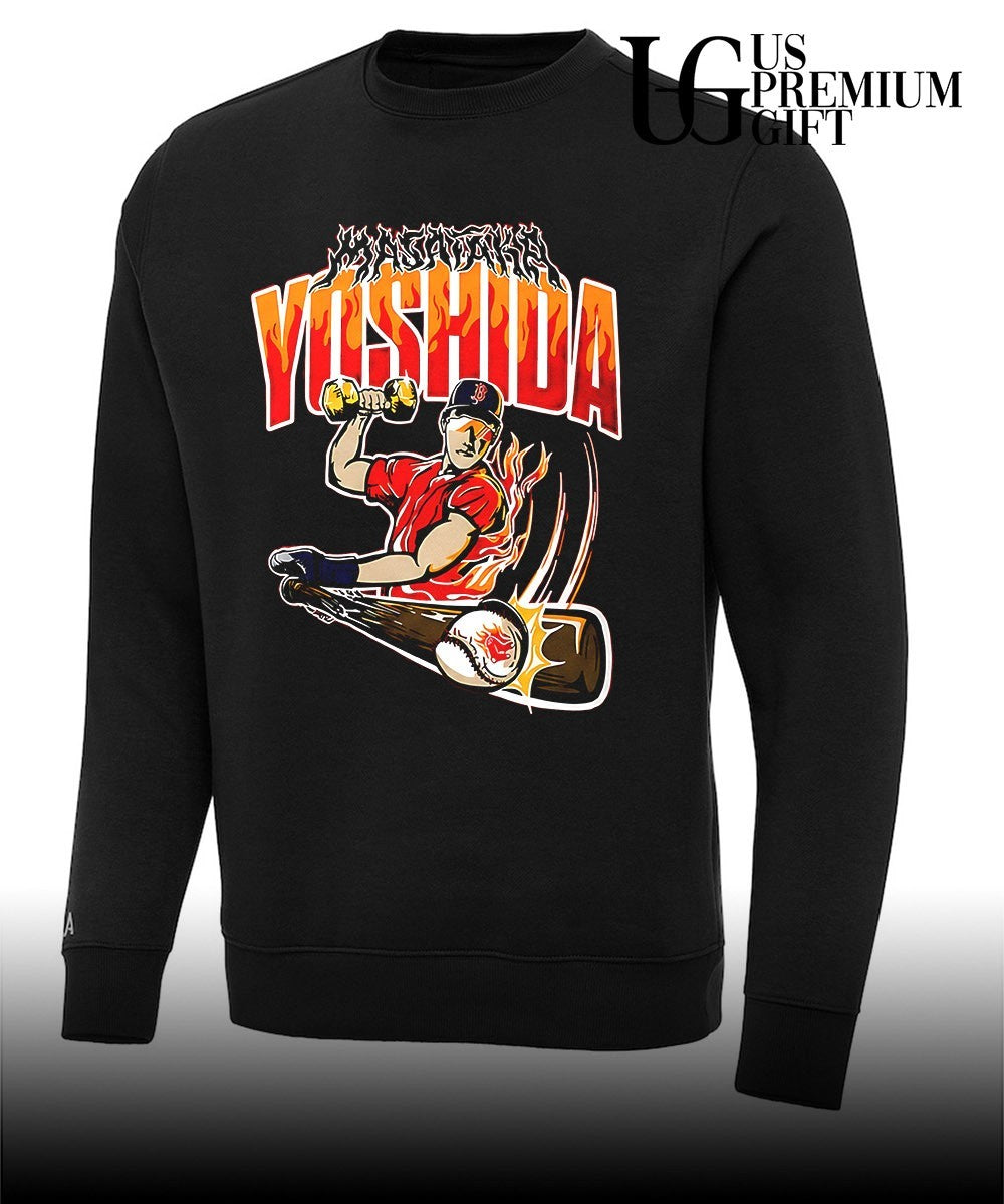 Masataka Yoshida Boston Red Sox MLB Baseball Athlete Masataka Yoshida Flames shirt