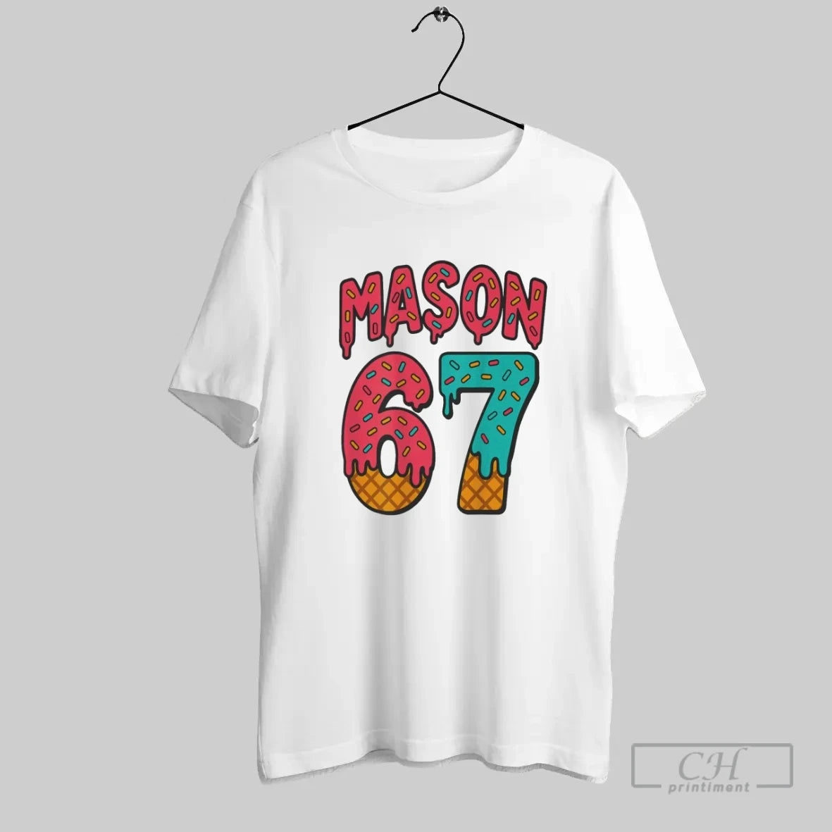 Mason 67 Ice Cream Cute Meme Six Seven On Back - clothing by TeeHivey.com