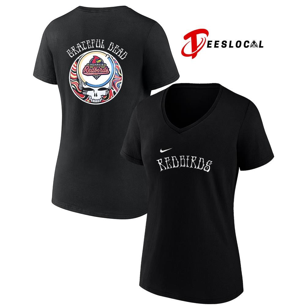 Memphis Redbirds x Grateful Dead Triple A logo shirt