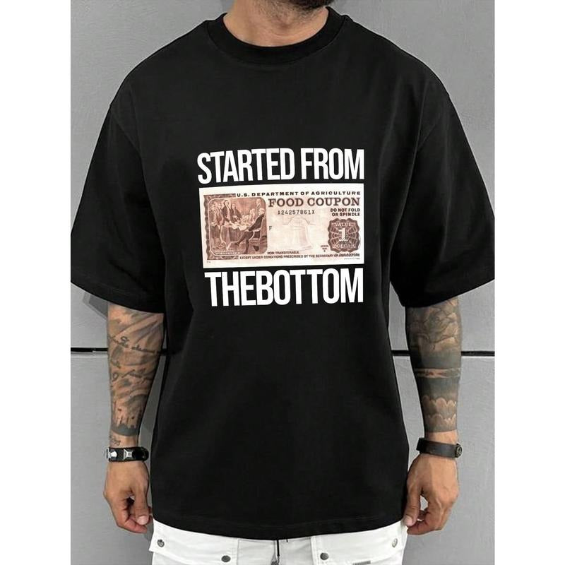 Men's Casual Short Sleeve T-Shirt With Dollar Bill Print Made in USA - clothing by TeeHivey.com