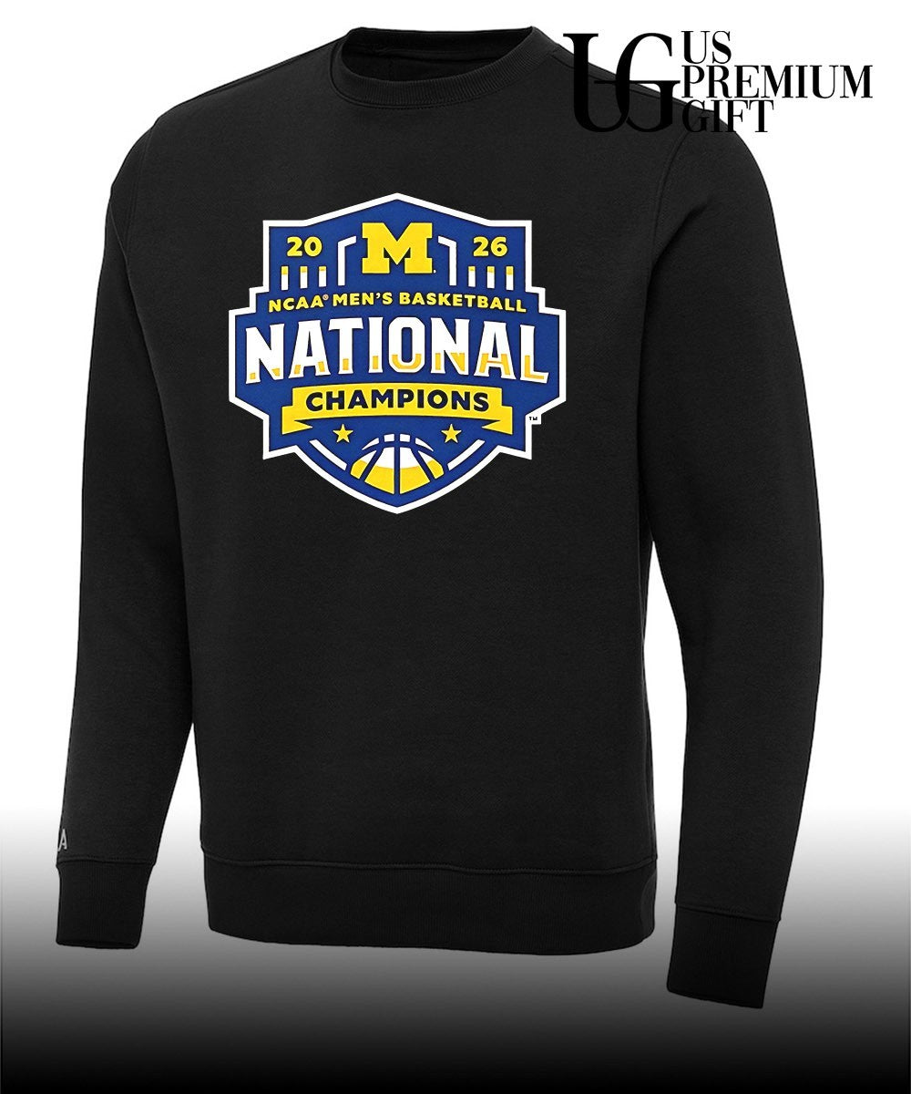 Michigan Wolverines 2026 NCAA Men’s Basketball National Champions logo T-shirt