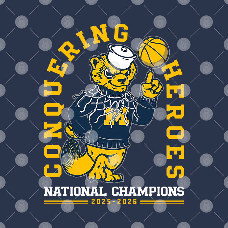 Michigan Wolverines Conquering Heroes National Champions 2025 2026 Sweatshirt