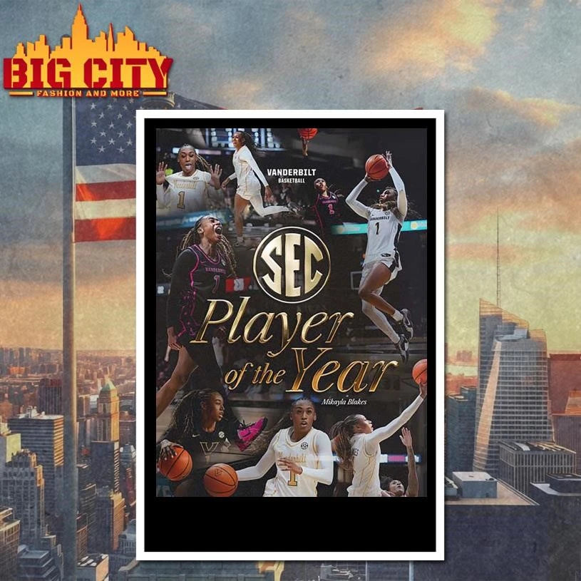 Mikayla Blakes Vanderbilt Commodores Women’s Basketball 2026 SEC Player Of The Year Shirt