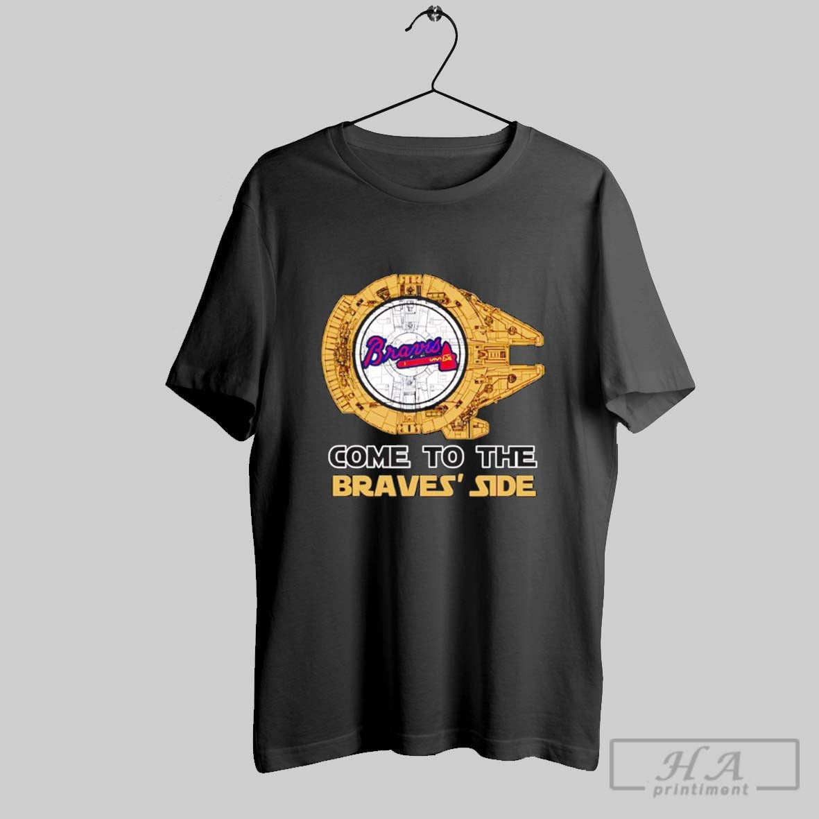 Millennium Falcon Come To The Atlanta Braves Side - clothing by TeeHivey.com