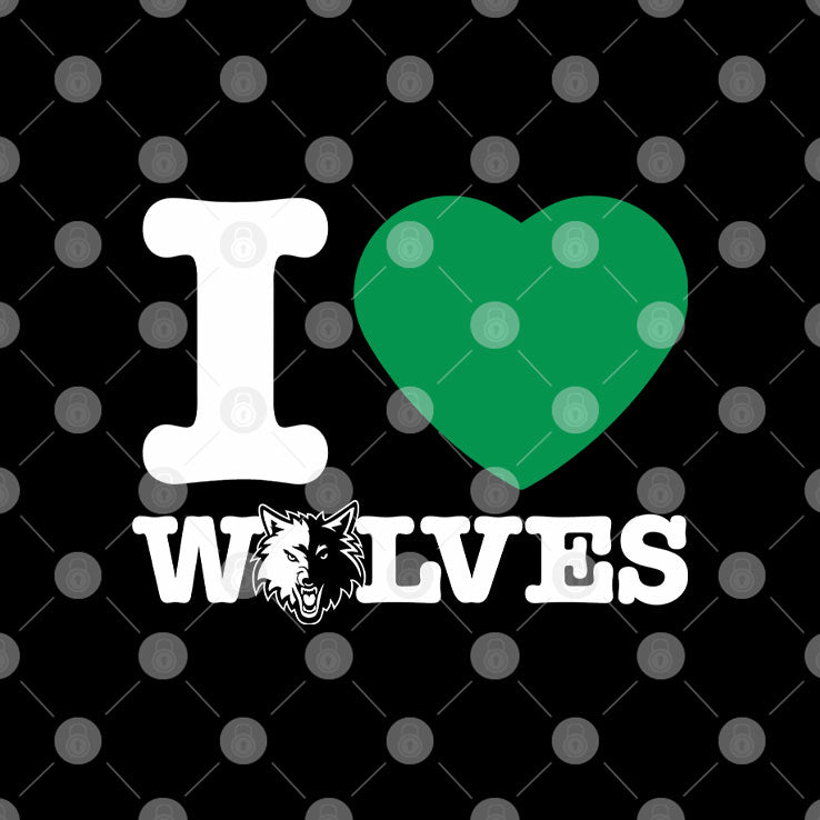 Minnesota Timberwolves I Heart Wolves T Shirt