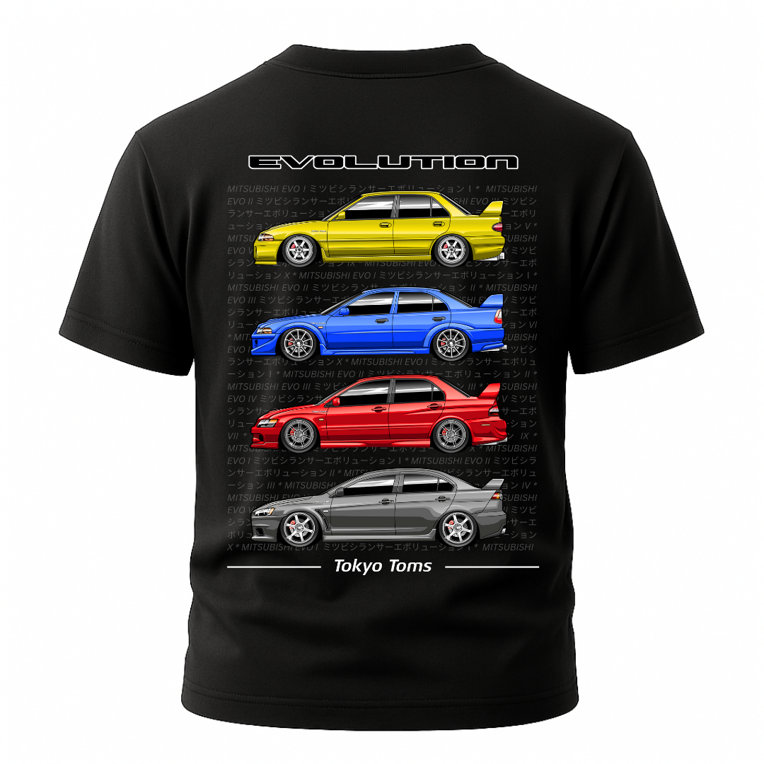 Mitsubishi Evolution Generations T-Shirt