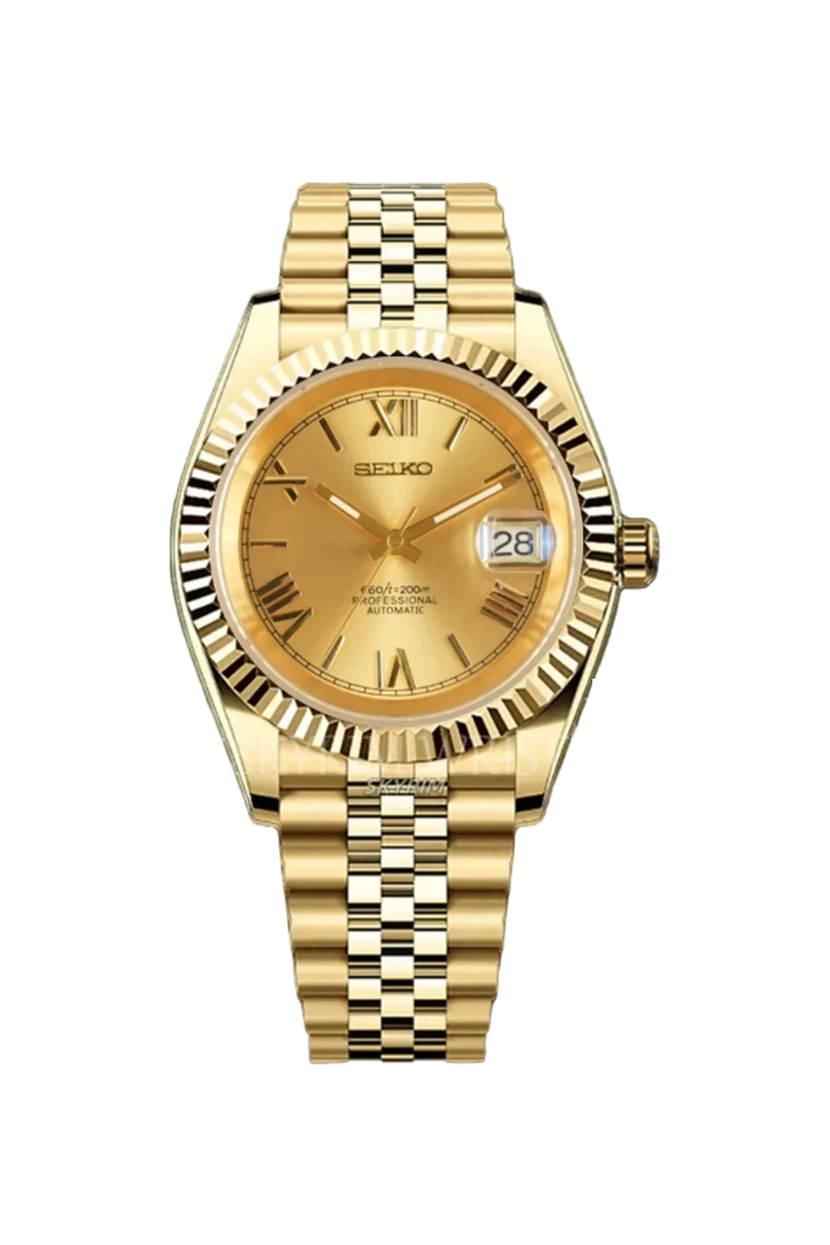 Mod Datejust Gold Roman