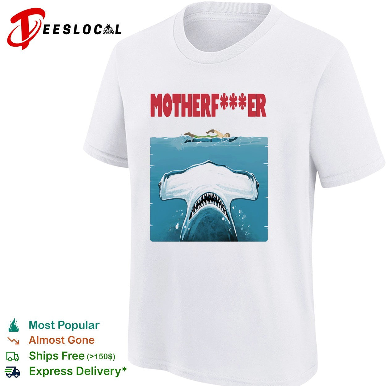 Motherfer we know it was you style Jaws shirt
