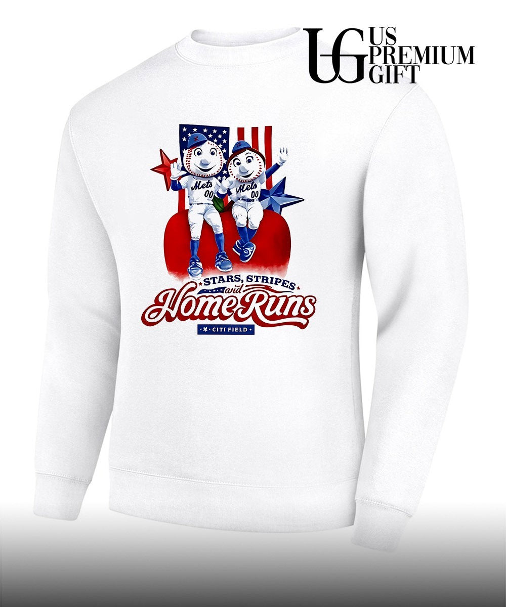 Mr. and Mrs. Met New York Mets Stars Stripes and Home Runs Citi Field shirt