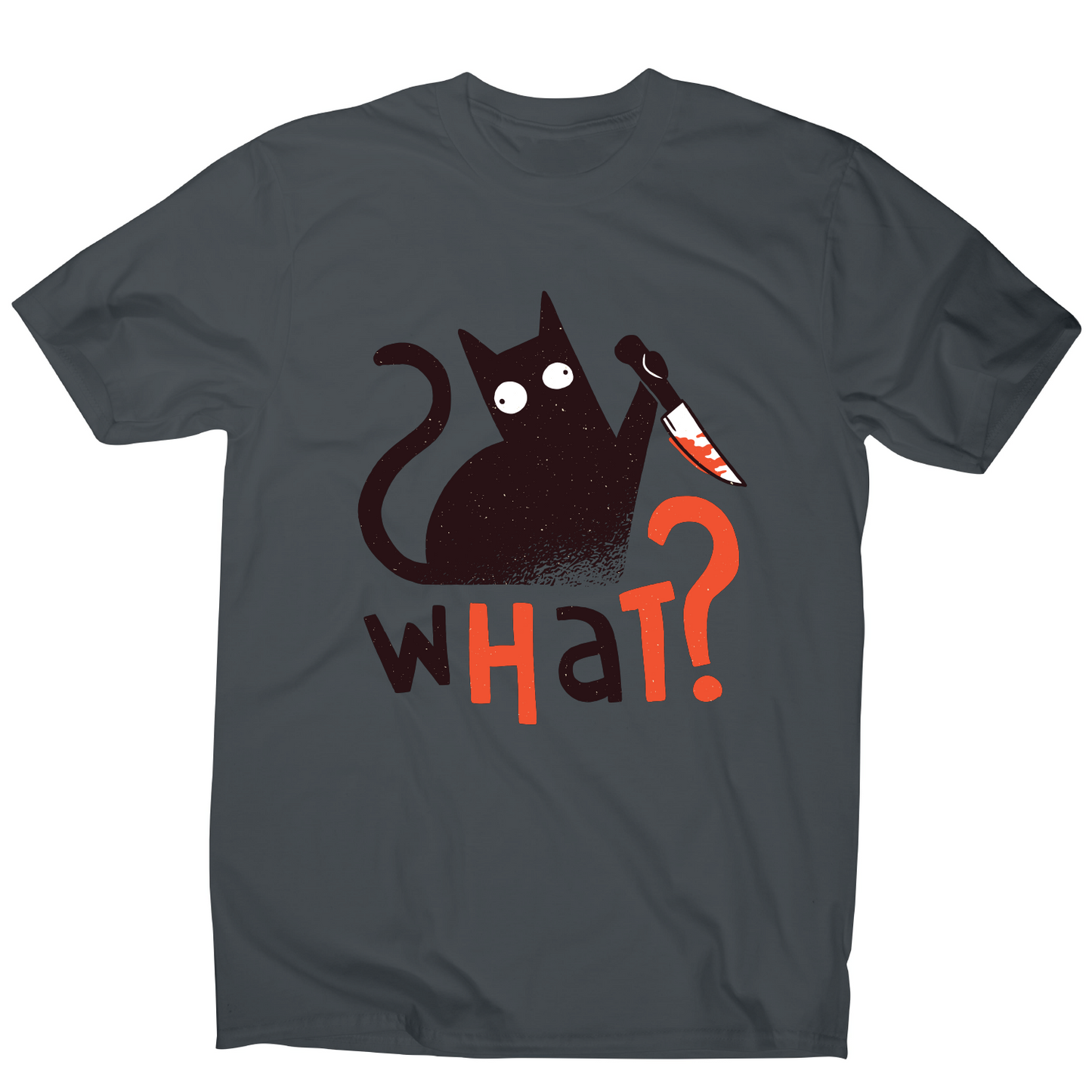 Murder cat funny scary t-shirt men's