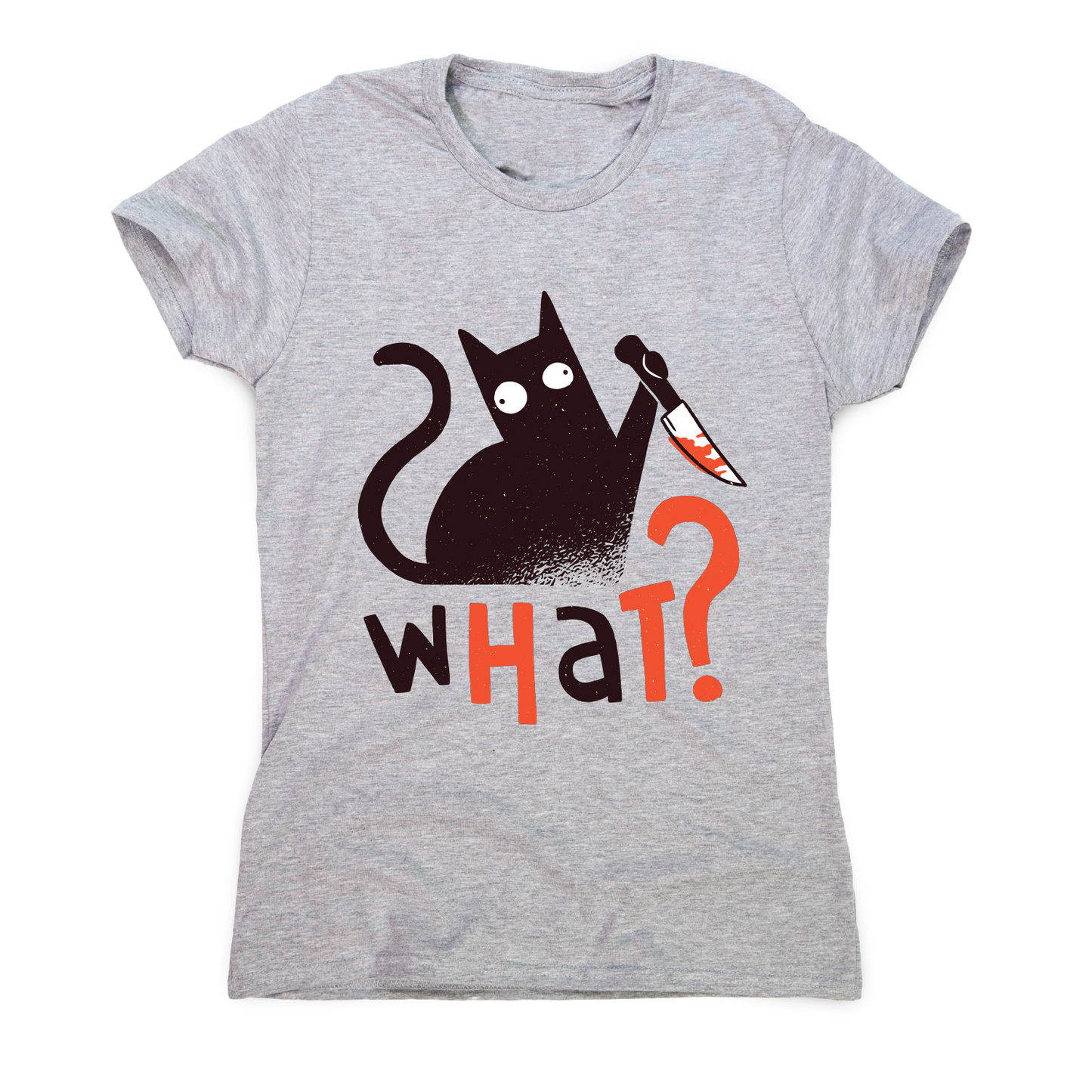 Murder cat funny scary t-shirt women's