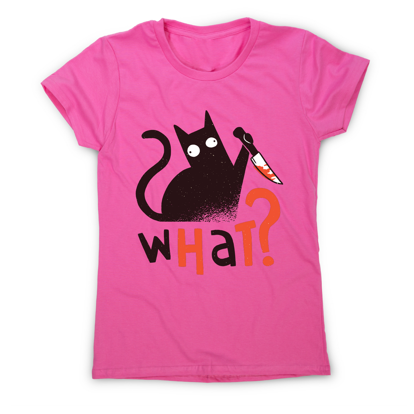 Murder cat funny scary t-shirt women's