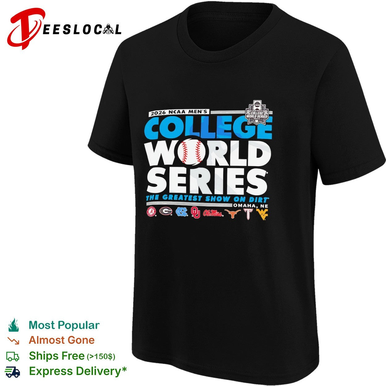 NCAA Men’s College World Series the greatest show on dirt Omaha NE 2026 shirt