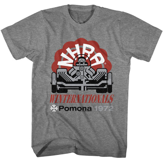 NHRA - Winter Nationals - American Classics - Solid Gray Adult Short Sleeve T-Shirt