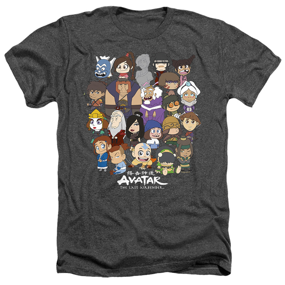 Avatar The Last Airbender Chibi Group Heather Mens T Shirt Charcoal - clothing by TeeHivey.com