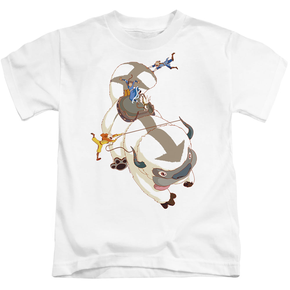 Avatar The Last Airbender Hang On Appa Juvenile Kids Youth T Shirt White - clothing by TeeHivey.com