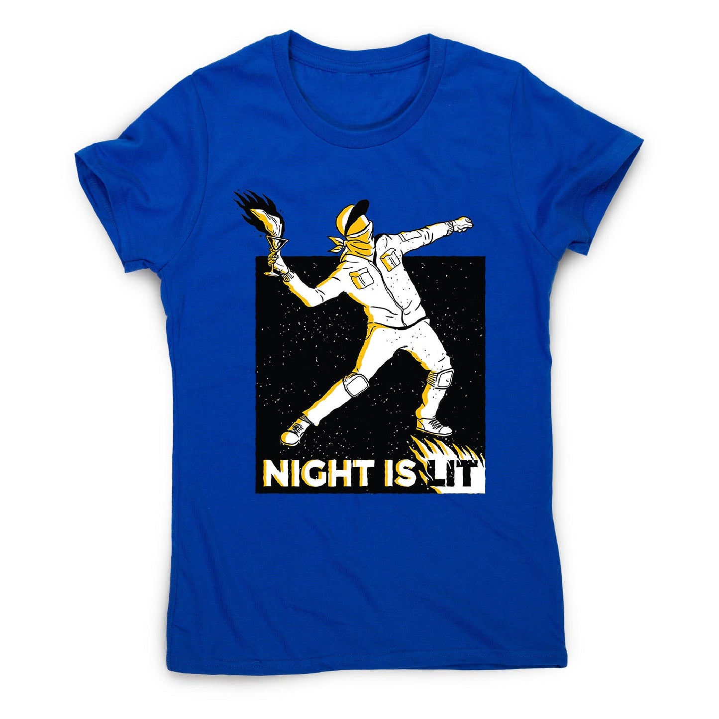 Night is lit - women's funny illustrations t-shirt