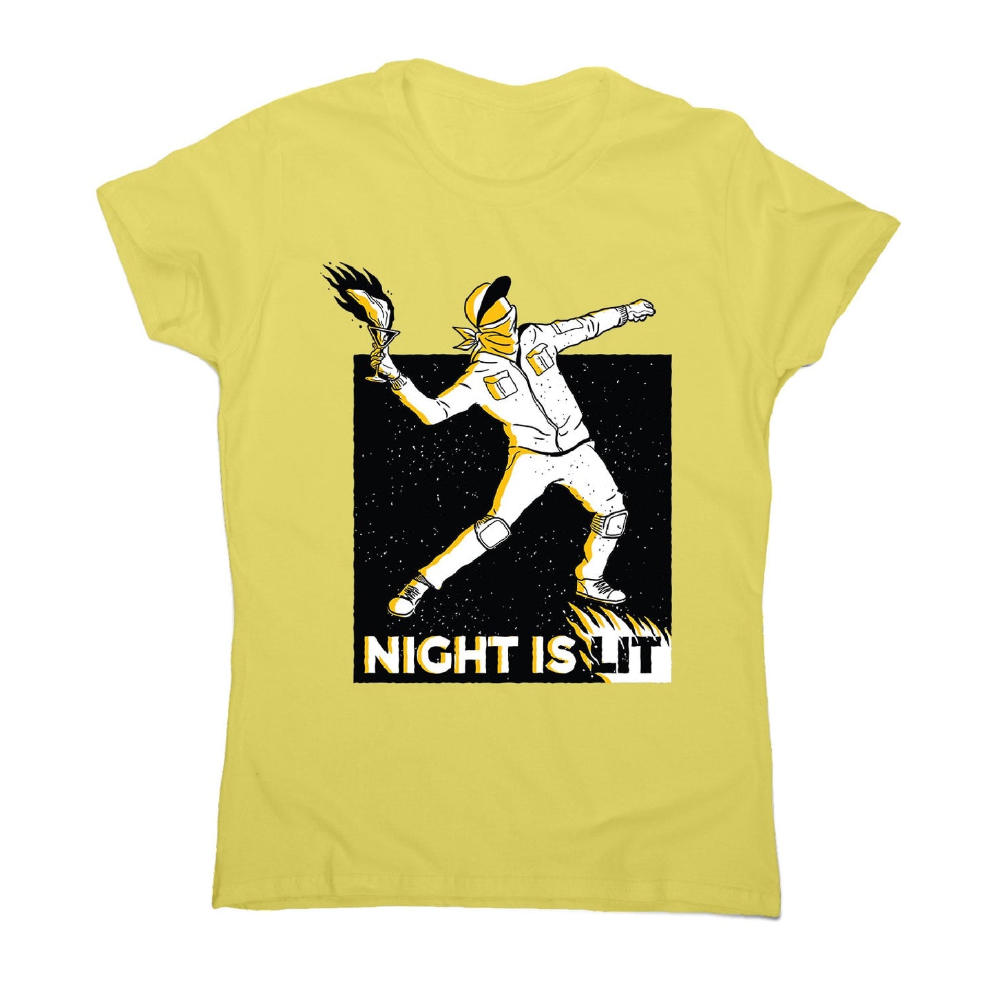 Night is lit - women's funny illustrations t-shirt
