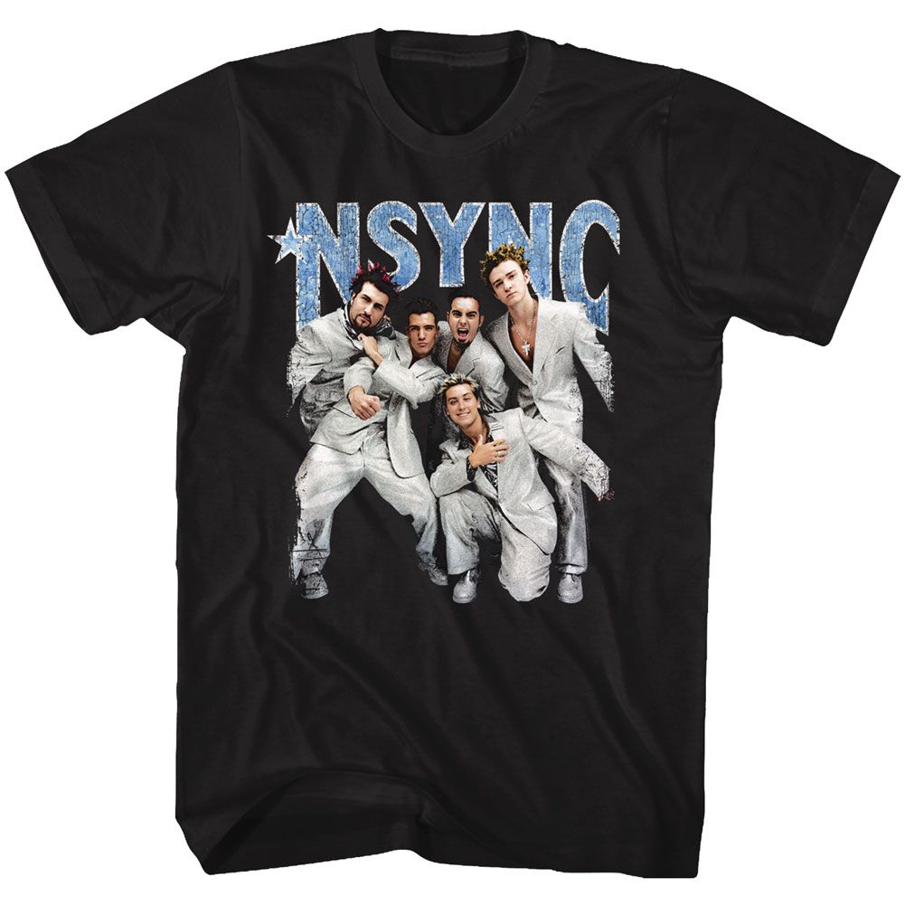 Nsync - Strike A Pose - Short Sleeve - Adult - T-Shirt - clothing by TeeHivey.com