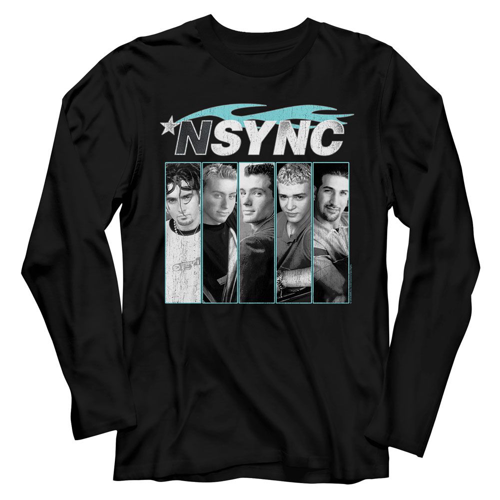 Nsync - Blue Flame - Long Sleeve - Adult - T-Shirt - clothing by TeeHivey.com