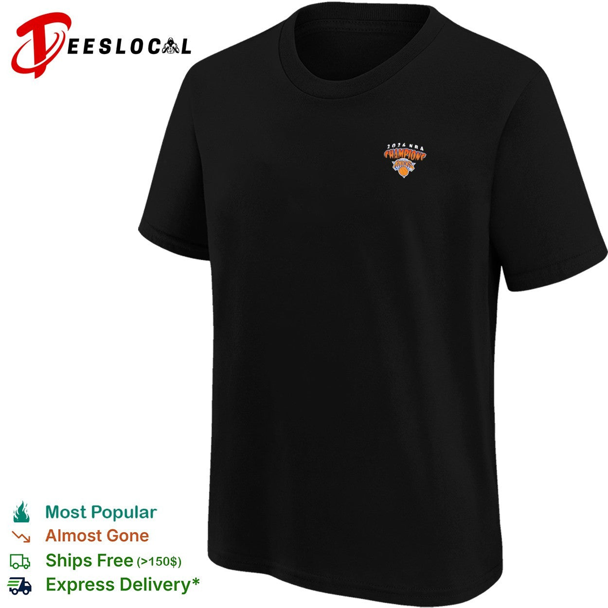New York Knicks 2026 NBA Champions small chest logo shirt