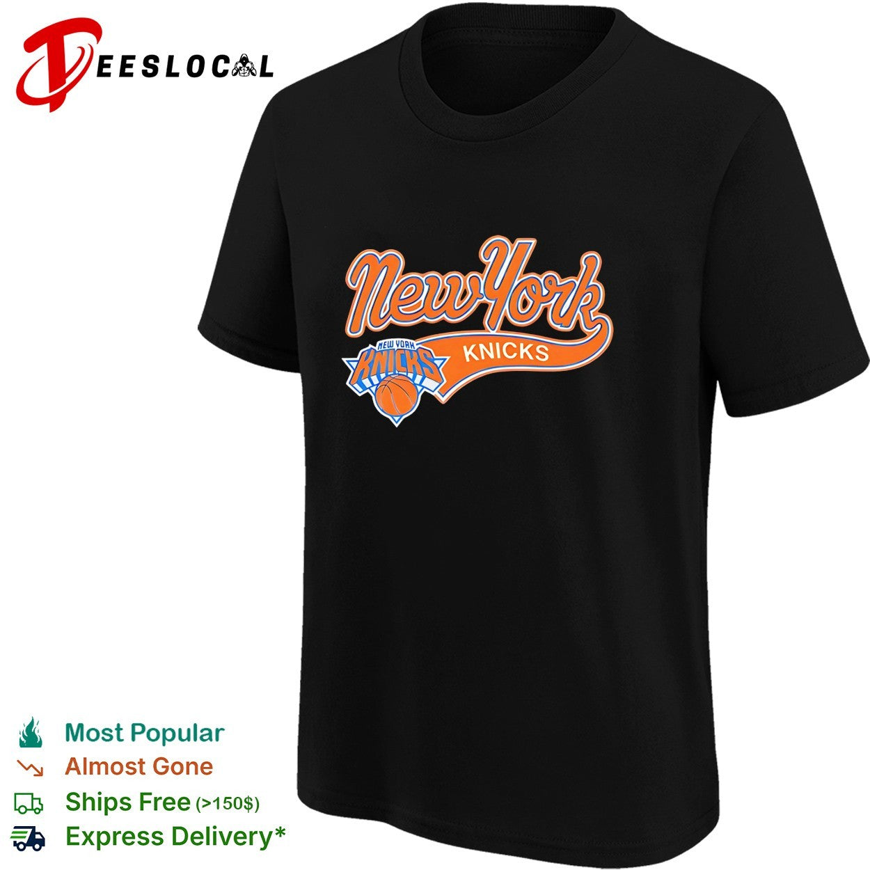 New York Knicks script wordmark bold shirt