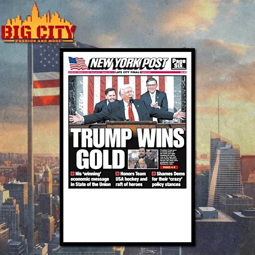 New York Post Trump Wins Gold Cover Shirt