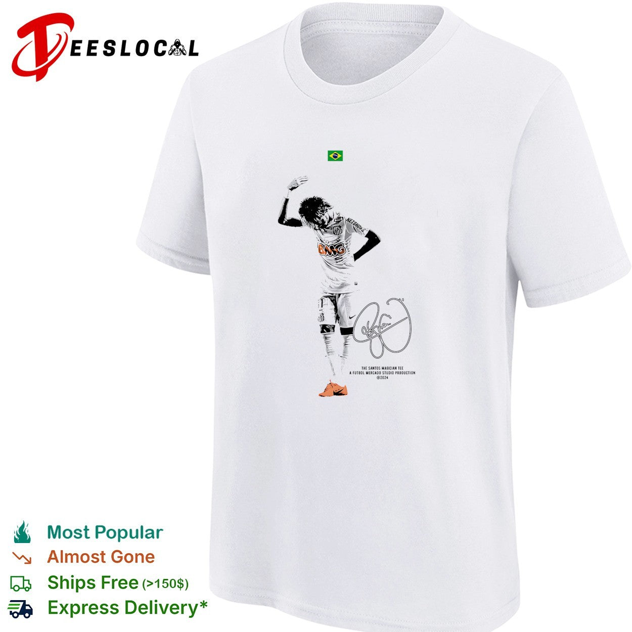 Neymar Santos the Santos magician signature shirt