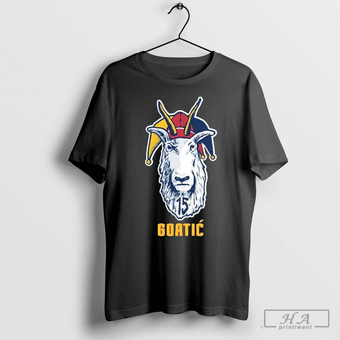 Nikola Jokic The Mountain Goatic Denver Nuggets T Shirts - clothing by TeeHivey.com