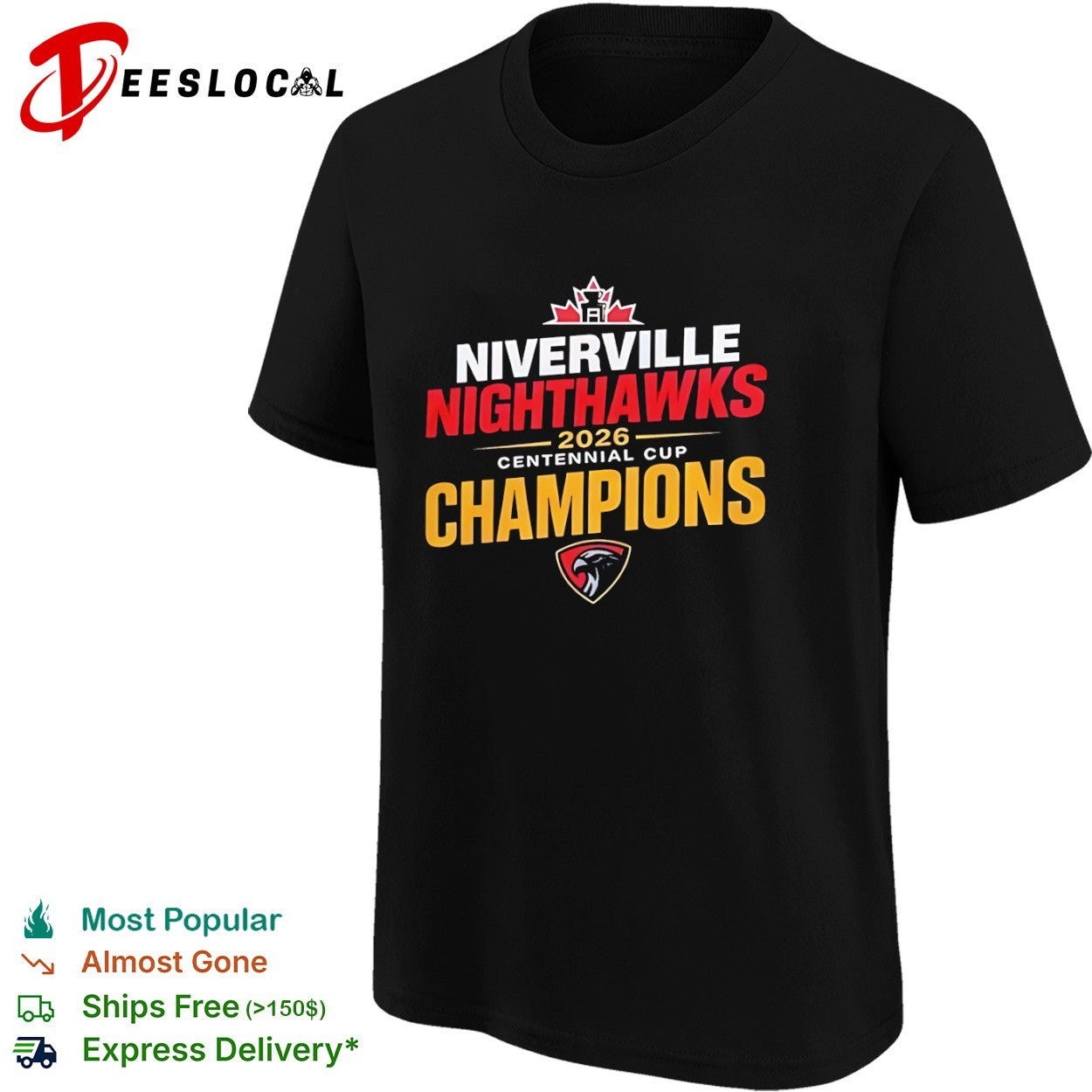 Niverville Nighthawks 2026 Centennial Cup Champions Hockey Tournament Winner shirt
