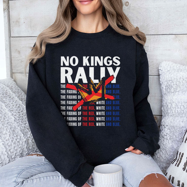 No Kings Rally The Fading Of The Red White And Blue Shirt