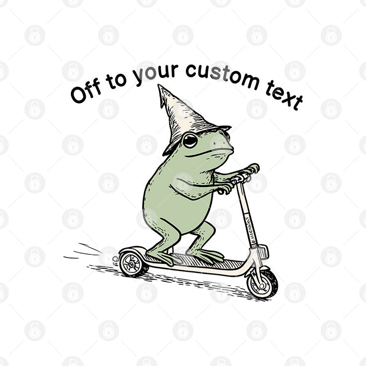 Off To Commit Frog Custom Text T Shirt