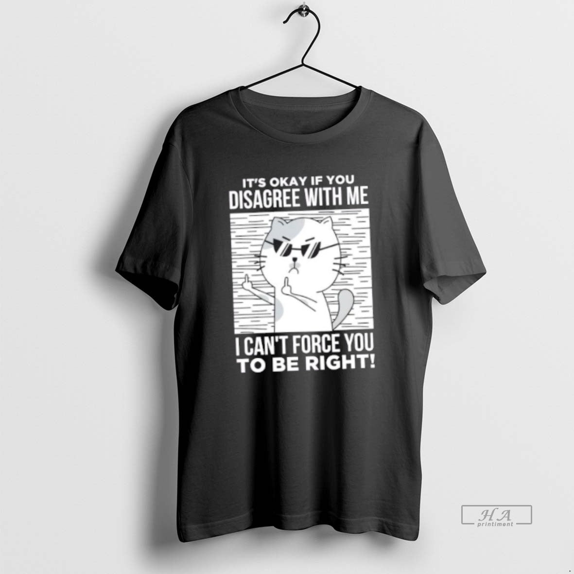 Official Angry Cat With Glasses Its Okay If You Disagree With Me - clothing by TeeHivey.com