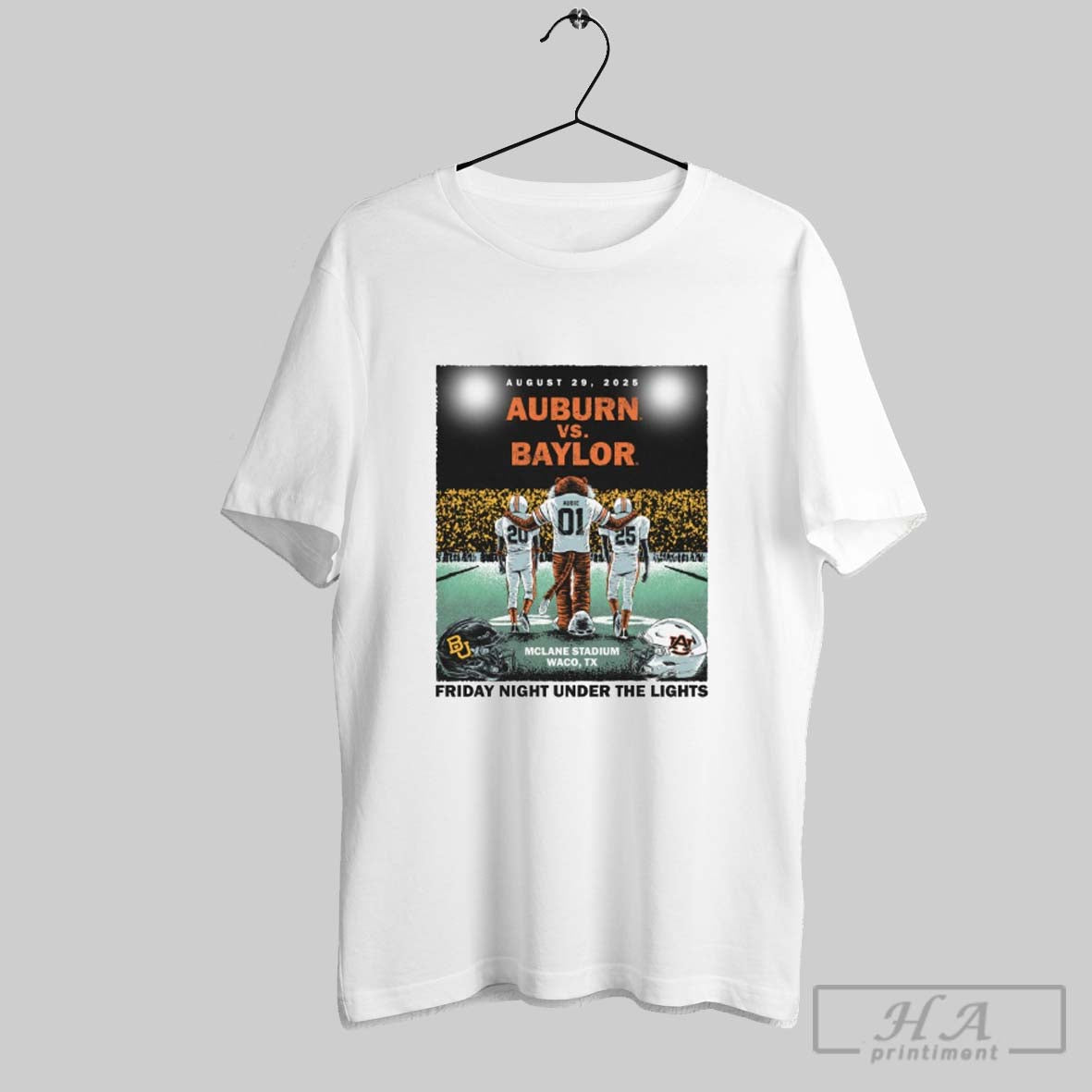 Official Auburn Tigers Vs Baylor Bears August 29 2025 Mclane Stadium Waco Tx Friday Night