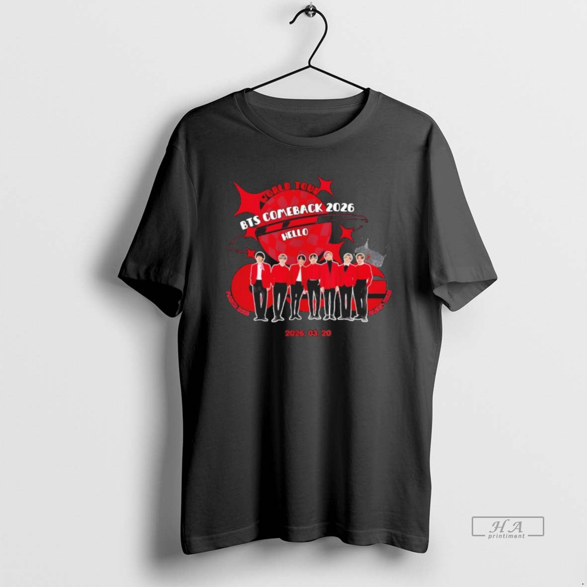 Official Bts Comeback 2026 Hello K Pop World Tour - clothing by TeeHivey.com